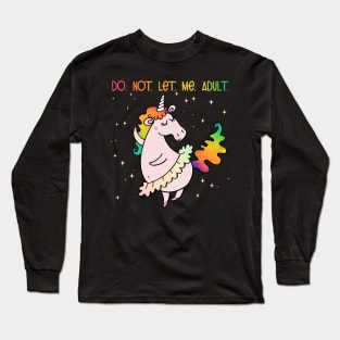 Dancing Unicorn sticker Long Sleeve T-Shirt